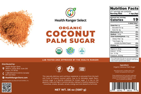 Organic Coconut Palm Sugar 56 oz (#10 can, 1587g) (2-Pack)
