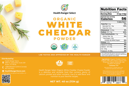 Organic White Cheddar Powder (40 oz, 1134g) #10 Can (2-Pack)