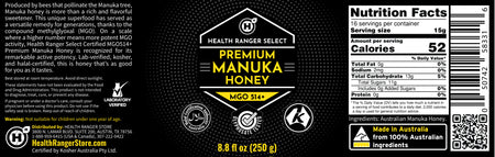 Premium Manuka Honey MGO 514+ (15+ NPA) 8.8 fl oz (250g) (6-Pack)