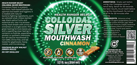 Colloidal Silver Cinnamon Mouthwash 12oz (354ml) (6-Pack)