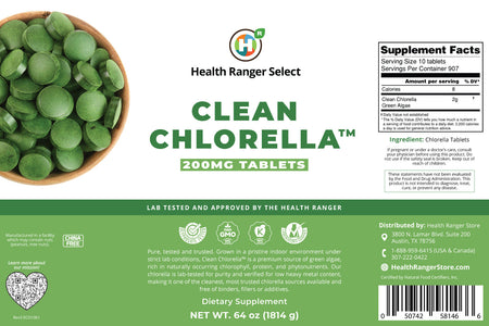 Clean Chlorella 200mg Tablets (64oz, 1814g) #10 can, approximately 9070 tablets