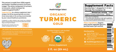 Health Ranger's Organic Turmeric Gold liquid extract 2 fl. oz.