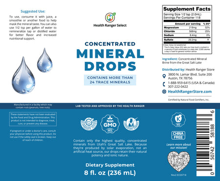Concentrated Mineral Drops 8 fl oz (236ml)