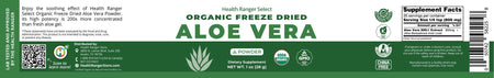 Organic Freeze Dried Aloe Vera 200:1 Extract Powder 1 oz (28g)