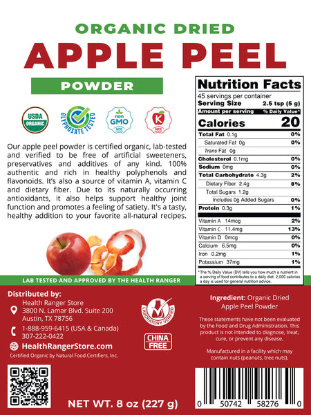 Organic Apple Peel Powder 8oz (227g) (3-Pack)