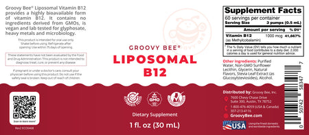 Liposomal Vitamin B12 1 fl. oz (30ml)