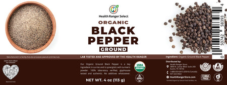 Organic Ground Black Pepper 4oz (113g)