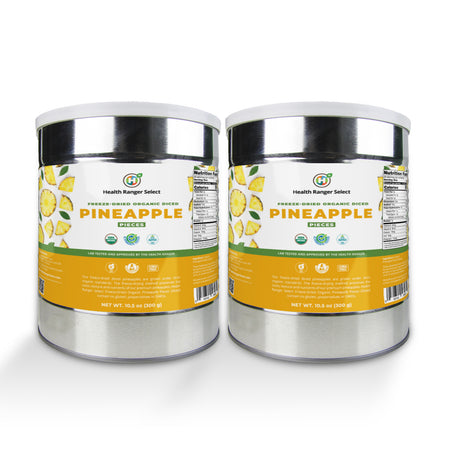 Organic Freeze Dried Pineapple 10.5oz (300g) #10 can (2-Pack)