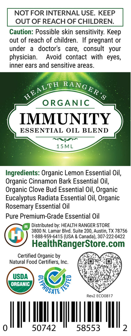 Organic Immunity Essential Oil Blend 0.5oz (15ml)