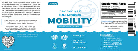 OptiMSM Capsules for Joint Health 1000mg (60 Caps)