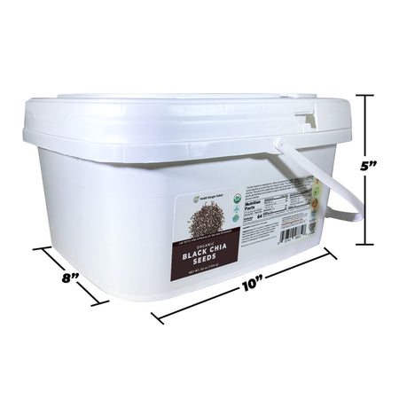 Mini Bucket - Organic Black Chia Seeds 60 oz (1700 g)