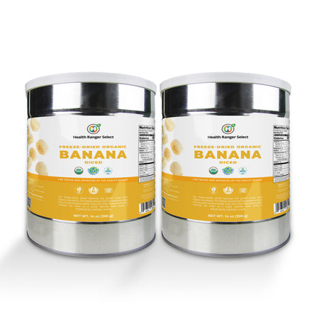 Freeze-Dried Organic Banana 14oz (396g) #10 Can (2-Pack)
