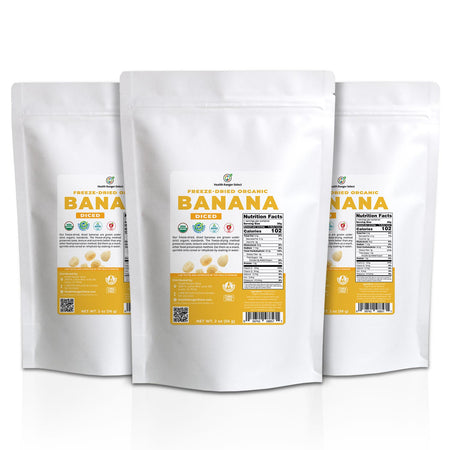 Freeze-Dried Organic Banana 2oz (56g) (3-Pack)