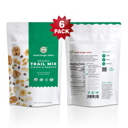 Organic Trail Mix - Ginger & Banana 8 oz (227g) (6-Pack)