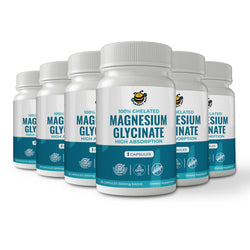 Magnesium Glycinate High Absorption 500mg 90 Caps (6-Pack)