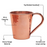 Solid Copper Mule Mug, Copper Handle, 18 oz