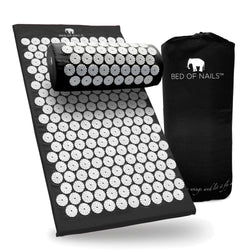 BON Acupressure Mat & Pillow - Black