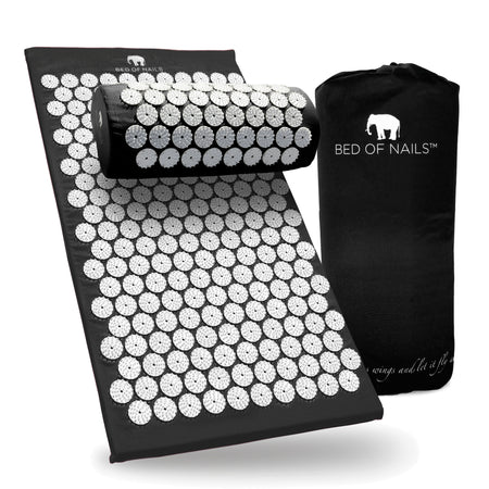 BON Acupressure Mat & Pillow - Black
