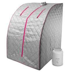 Lightweight Personal Steam Sauna for Weight Loss, Detox & Relaxation, 60 Minute Timer - Pink