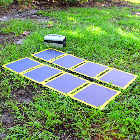 SunJack 120 Watt Solar Kit - Includes Two 60 Watt Foldable Solar Panels with Parallel Adapter Cable
