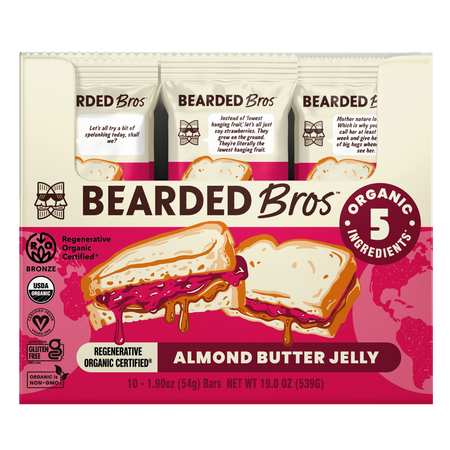 Regenerative Organic Certified® Almond Butter Jelly Bars (10-Pack)