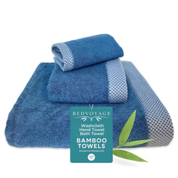 Bamboo 3 Piece Towel Set - Indigo