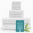 Bamboo 8 Piece Towel Sets - White