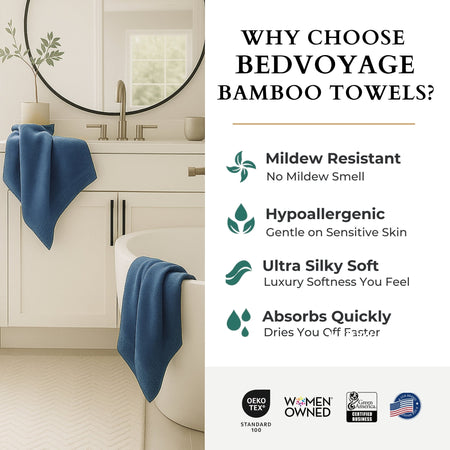 Bamboo Bath Towel - Indigo