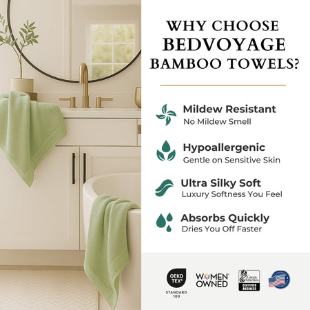 Bamboo Bath Towel - Sage