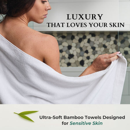 Bamboo Bath Towel - White