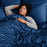 Bamboo Duvet Cover with Shams 3 Piece Set - Indigo