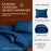 Bamboo Duvet Cover with Shams 3 Piece Set - Indigo