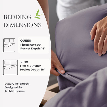 Bamboo Fitted Sheet - Platinum