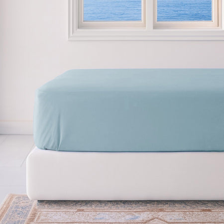 Bamboo Fitted Sheet - Sky - Final Sale/No Returns