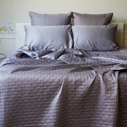 Bamboo Quilted Coverlet - Platinum