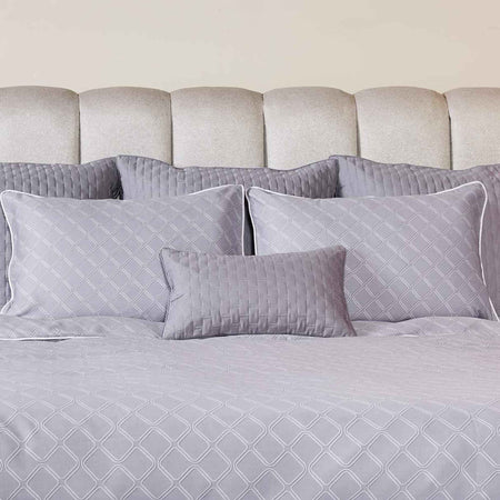 Bamboo Quilted Decorative Pillow - Platinum