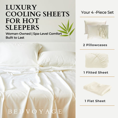 Bamboo Bed Sheet Set - Ivory