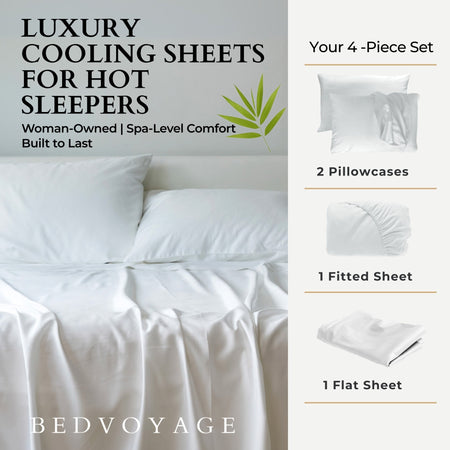 Bamboo Bed Sheet Set - White