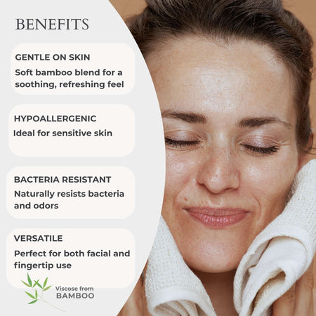 Bamboo Refresh Facial and Fingertip 4pc Towel Set