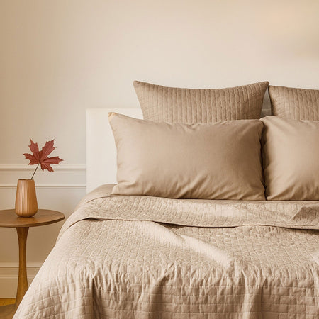 Bamboo Quilted Euro Sham 1 Piece - Champagne - Final Sale/No Returns