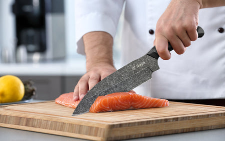 Divine Santoku Chef Knife Stonewash Blade Finish (Pre-Order)