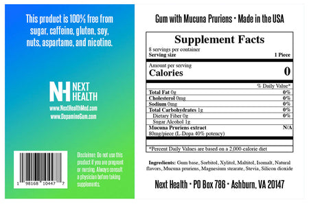 Next Level Dopamine Gum (1 pack, 8 pieces)