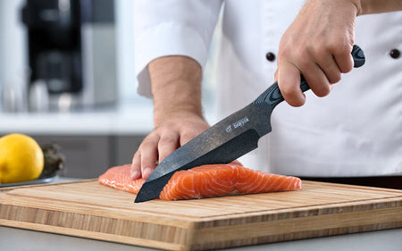 Divine Santoku Chef Knife Stonewash Blade Finish (Pre-Order)