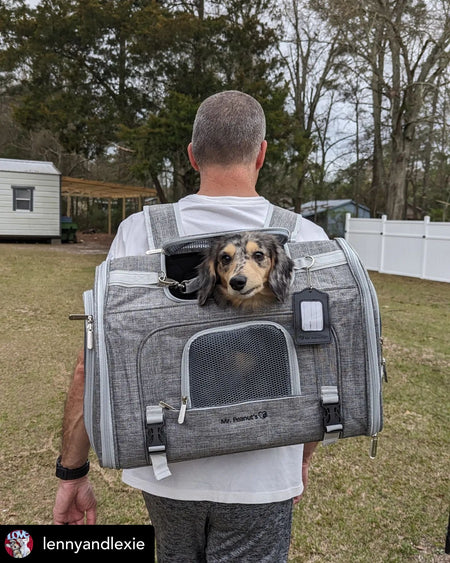Mr. Peanut's Monterey Series Airline Compliant Horizontal Backpack Pet Carrier