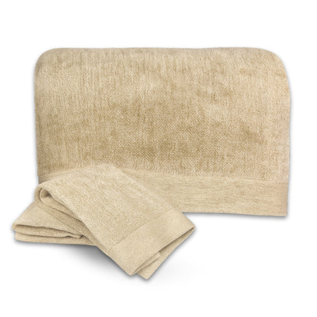 Bamboo Cotton Bath Sheet 3 Piece Set - Sand