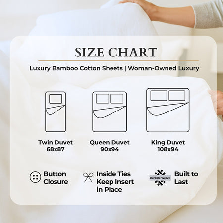 Bamboo Cotton Duvet Cover - Sand