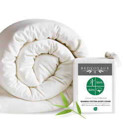 Bamboo Cotton Duvet Cover - Snow