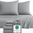 Bamboo Cotton Bed Sheets - Silver