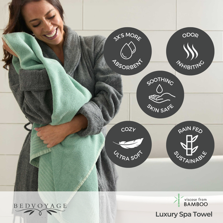 Bamboo 6 Piece Spa Towel Set – Seaglass