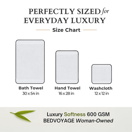 Bamboo 6 Piece Spa Towel Set – Cloud